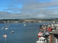 Morning harbor view from apartment