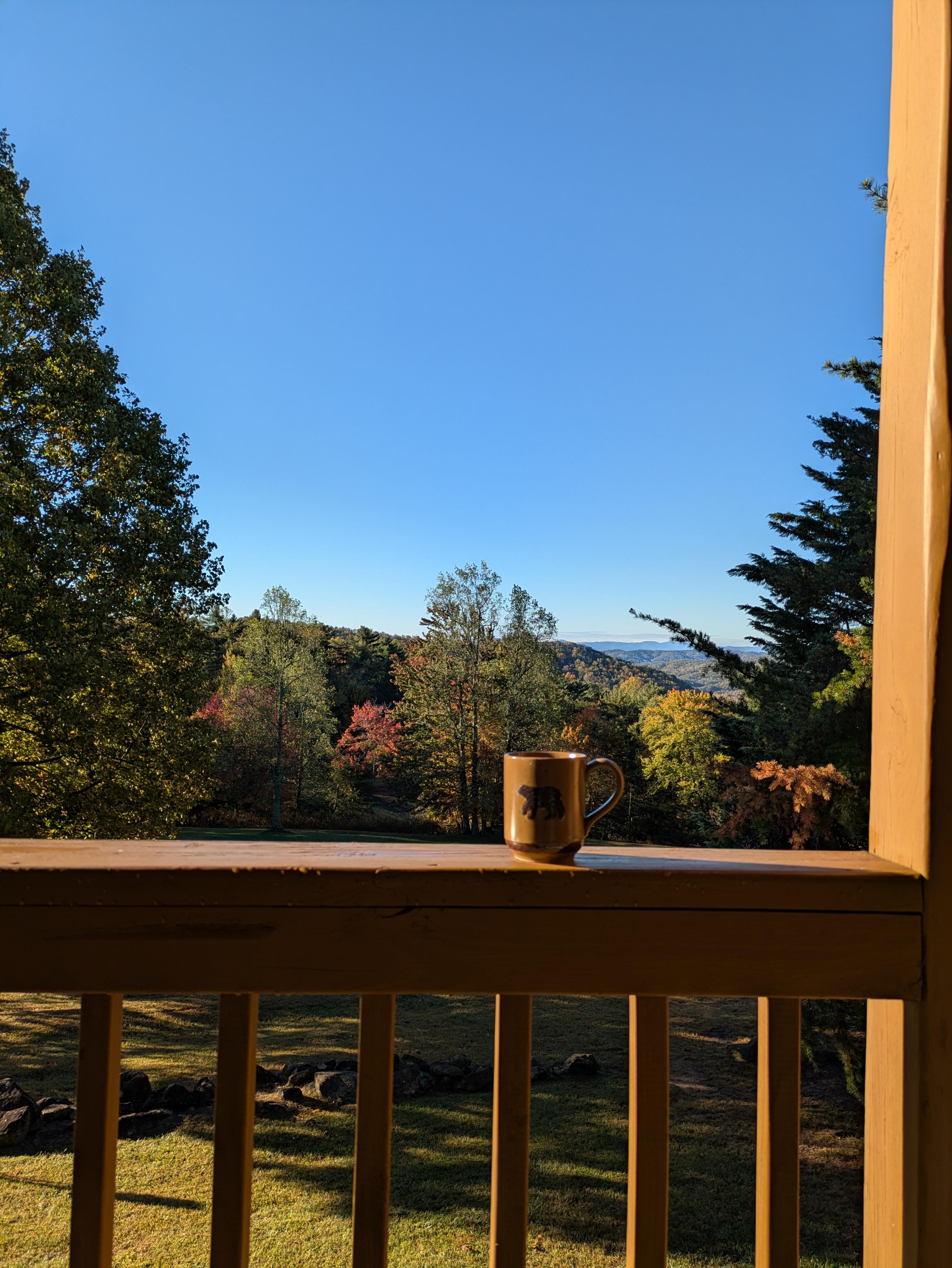 Porch is a wonderful place to sit and with a cup of tea, cocoa or coffee!!