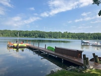 The dock was beautiful - the umbrella on the dock was a nice touch as well - the breeze was fantastic.