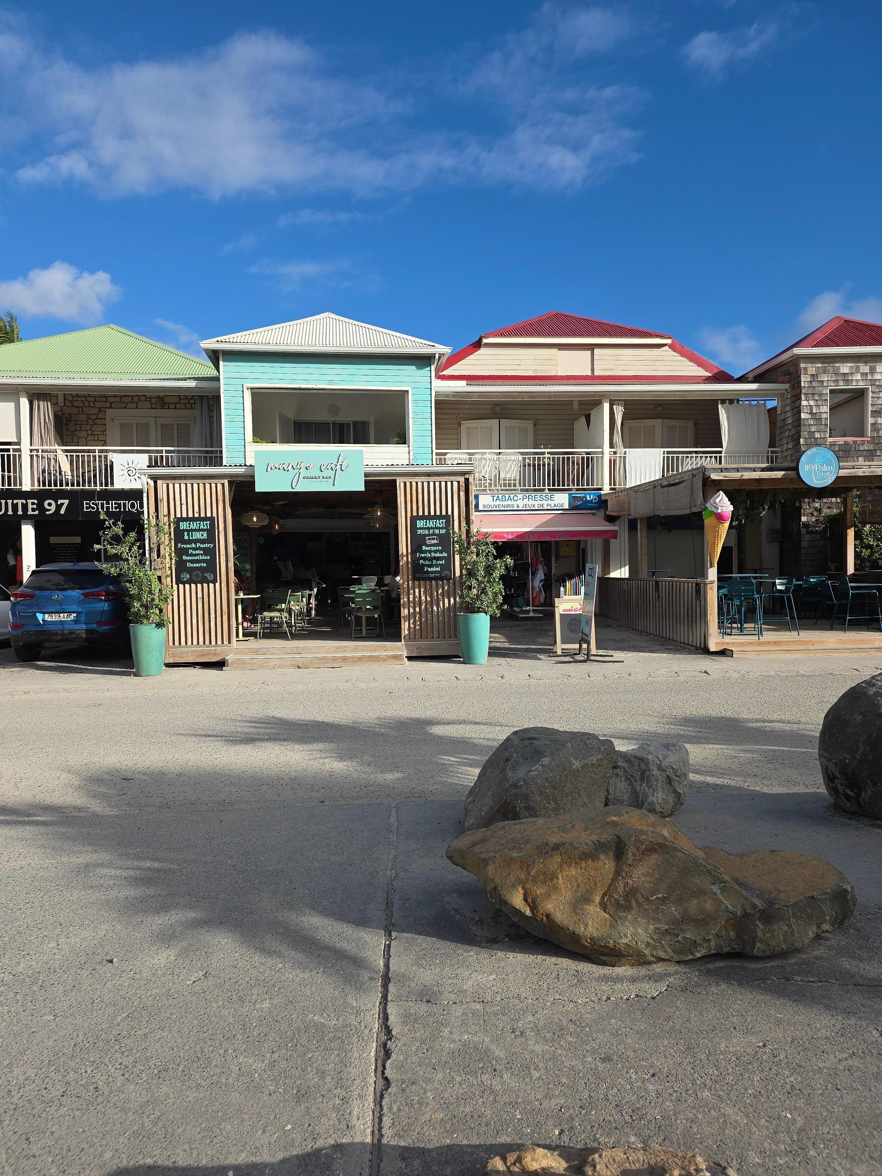Shops across the street. 