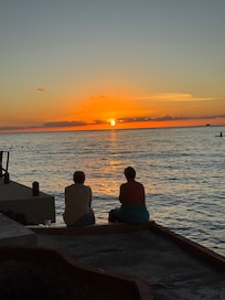 The sunsets were sublime from our dock, and the snorkeling off our place was incredible