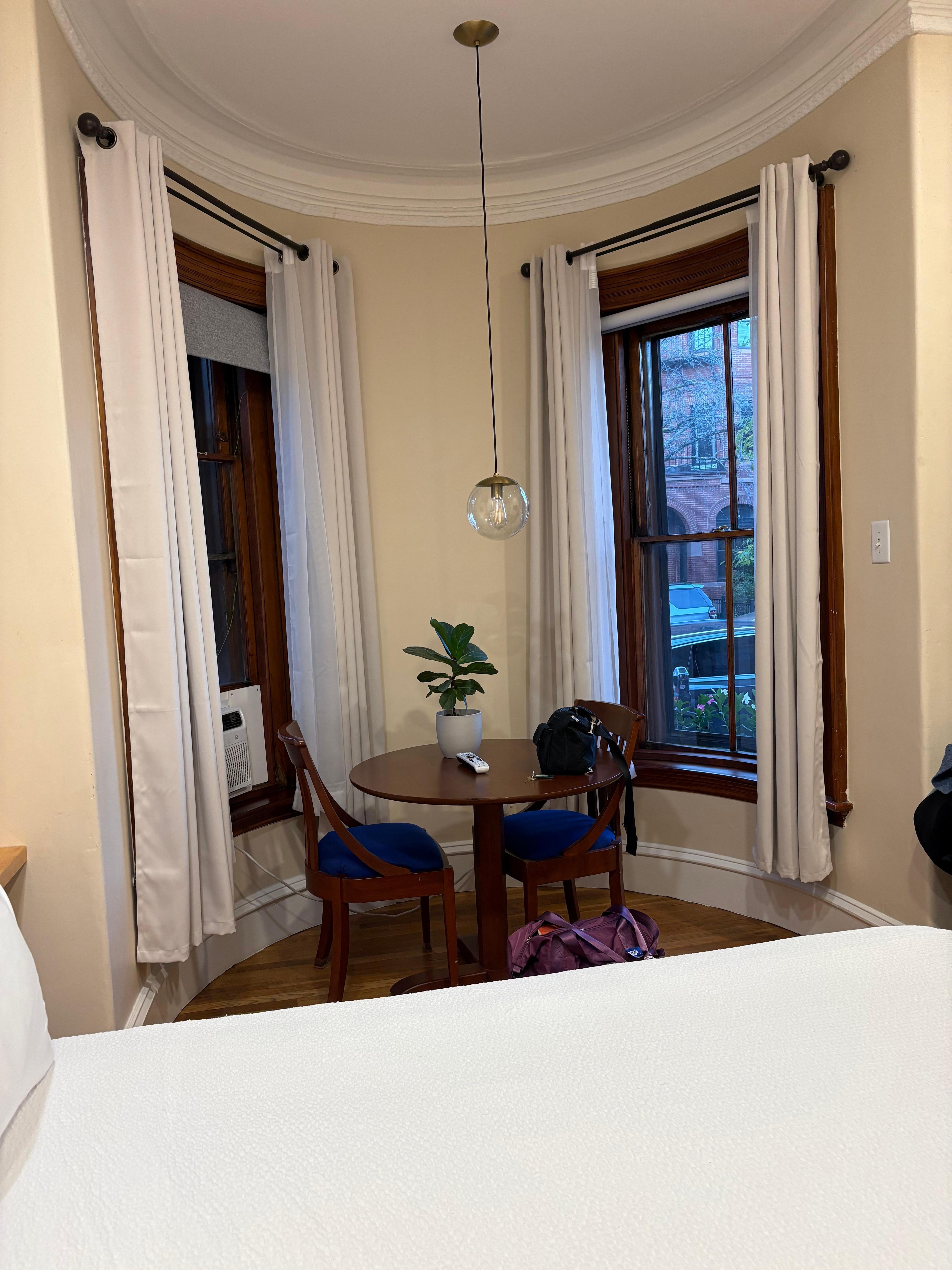 Interior of our unit; nice windows and breakfast nook.