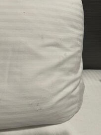 Dirt and makeup or oil on pillow covers. Not stains.