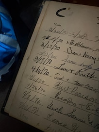 The guestbook went all the way back to 1970!