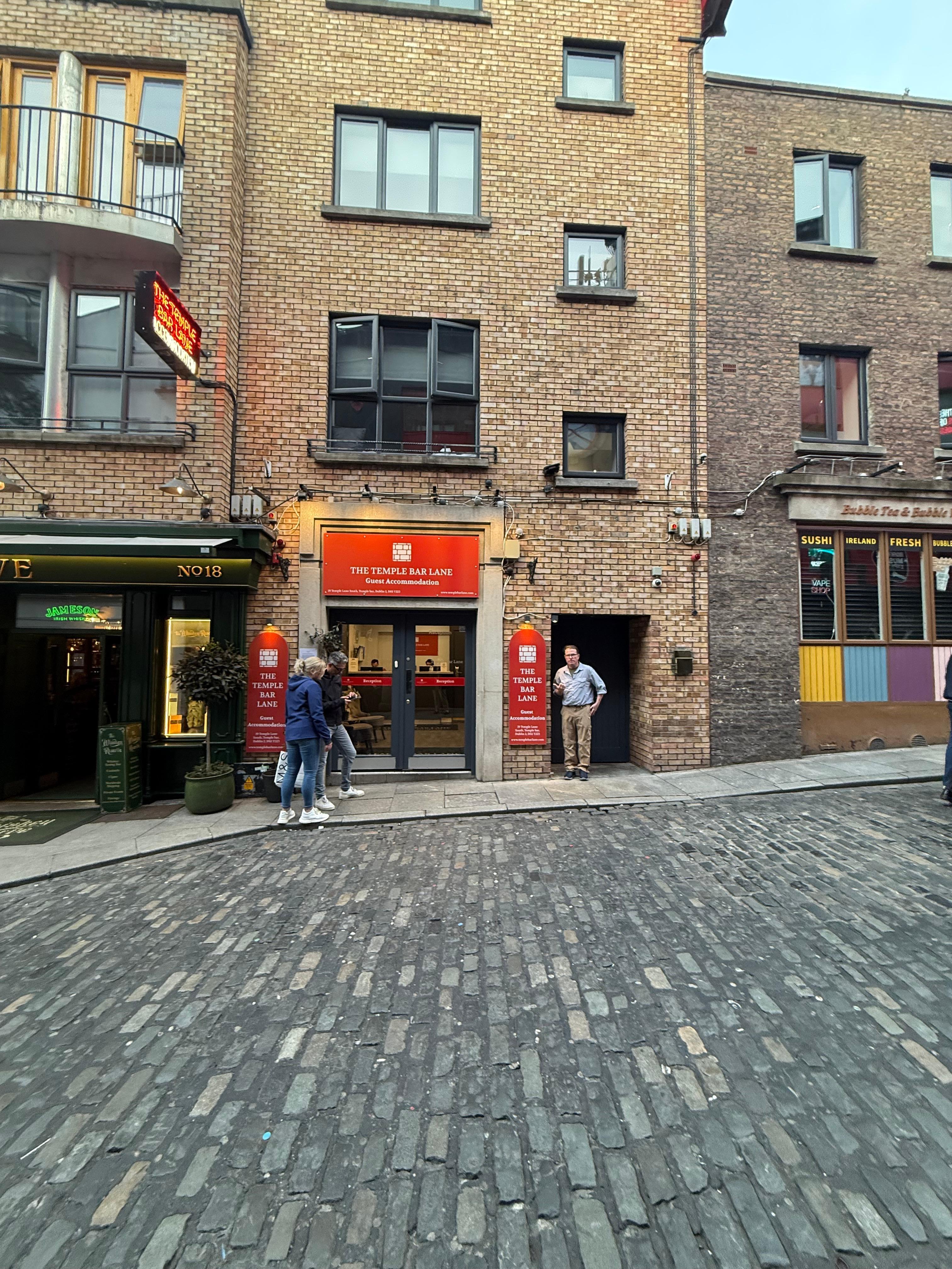 Exterior right next to Temple Bar