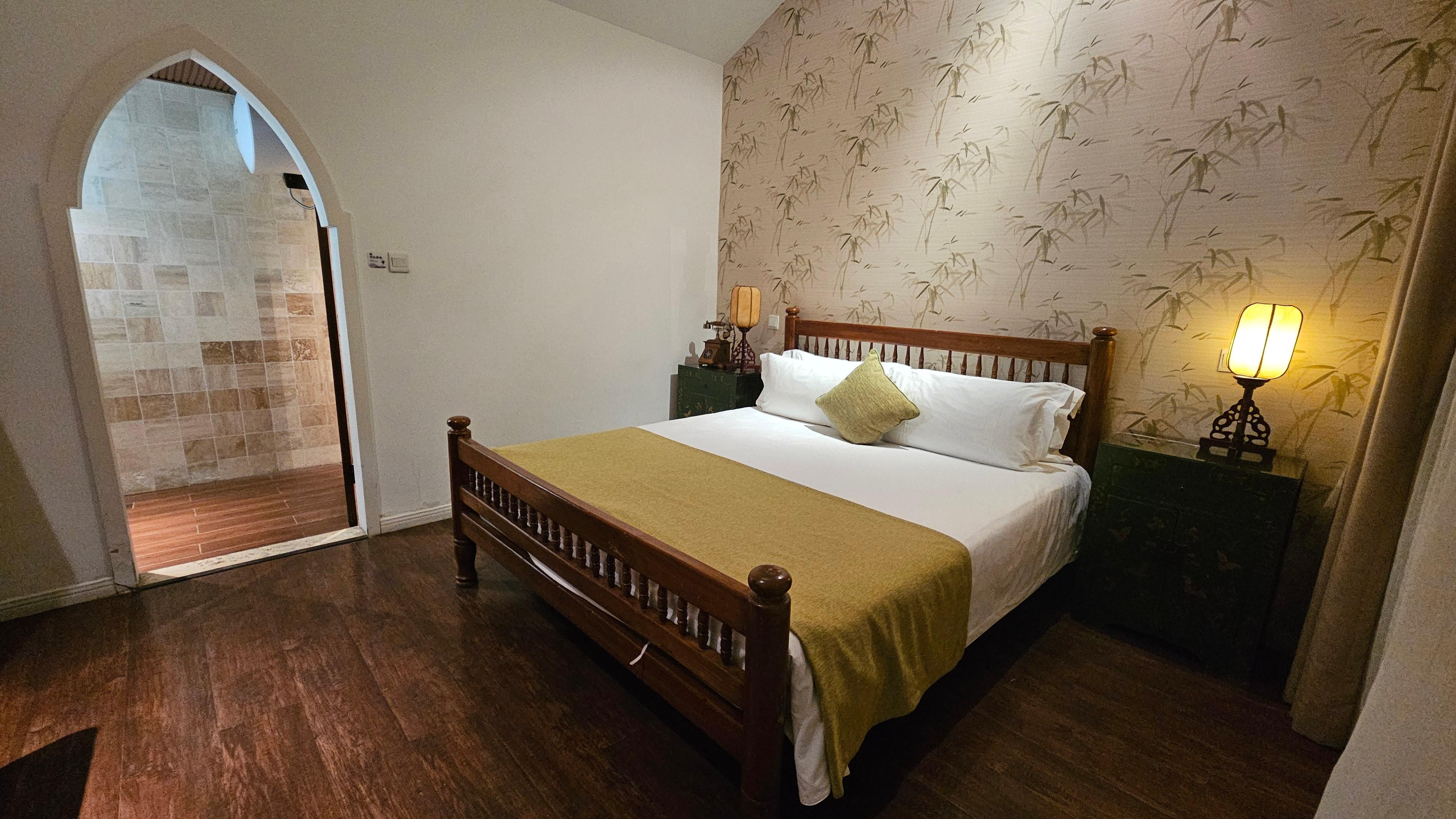 Cute room, bed was rather firm however.