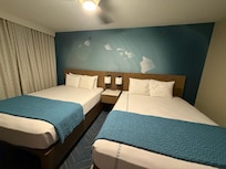 Loved the map mural on the wall of our hotel room.