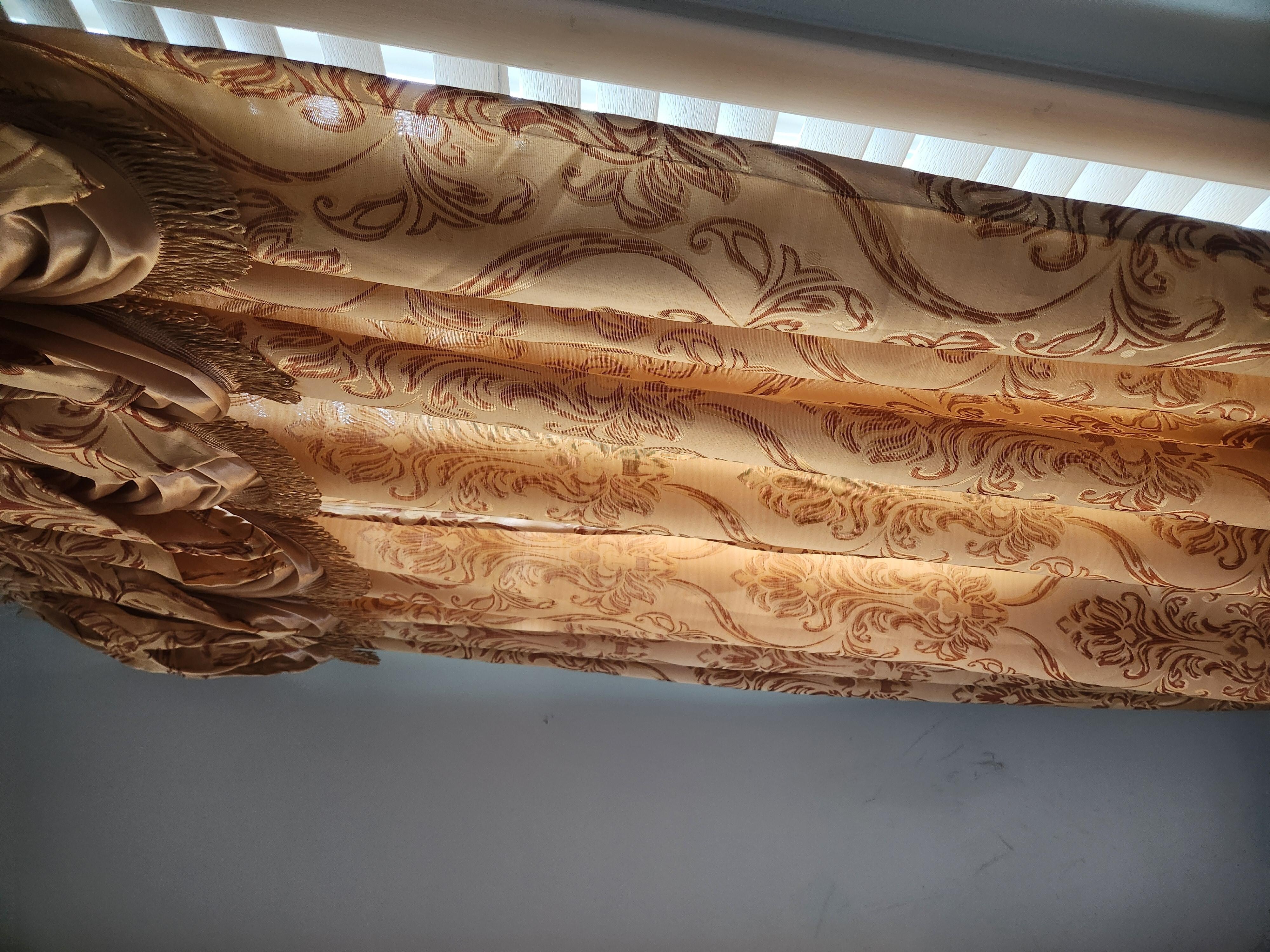 Satin curtains