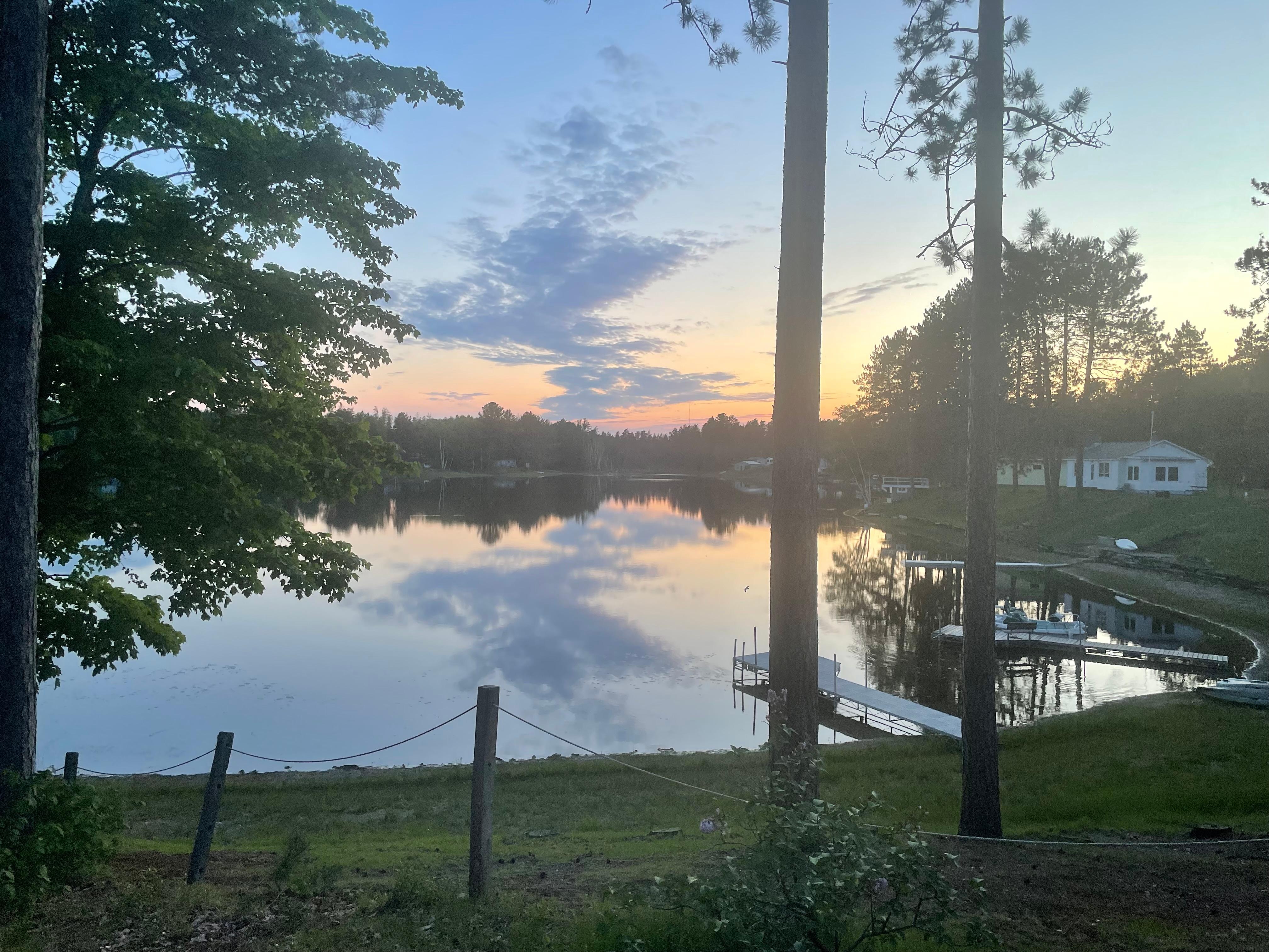 View outside the cabin back door 