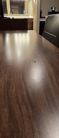 Body fluid on table