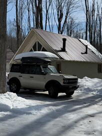 Our vehicle blocking the actual cabin.. sorry.