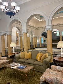 We loved the huge lobby with its antique tile floors and beautiful arches.