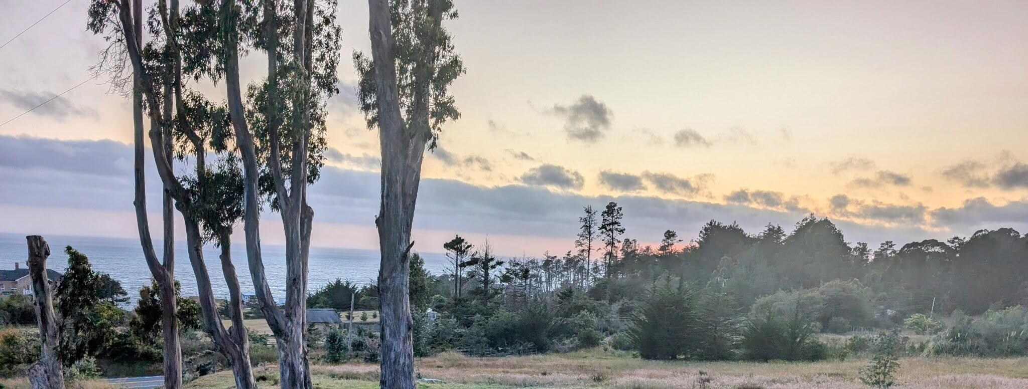 Sunset from the deck of the cabin.