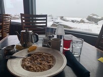 The maple cranberry pecan out meal brûlée was absolutely delicious! And it was a free breakfast option!