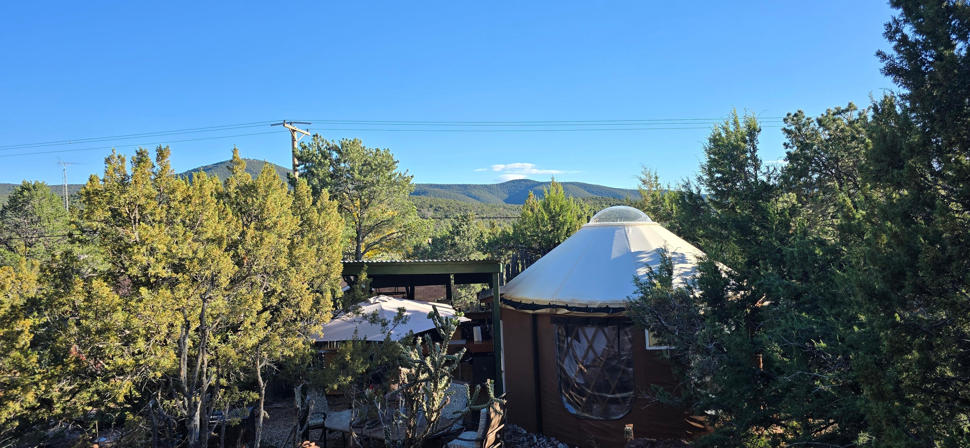 This is a nice private area with mountain views.