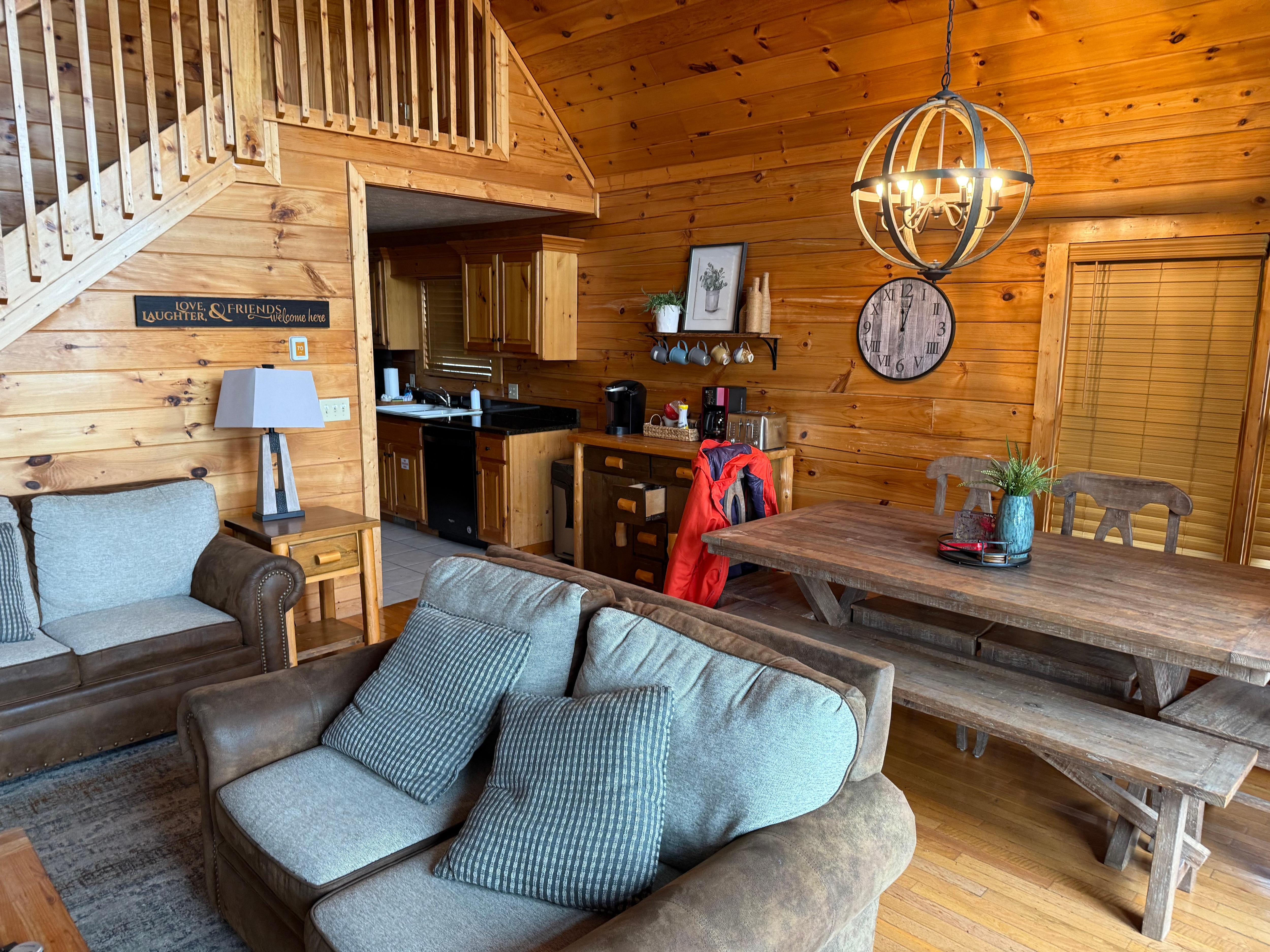 Looking towards kitchen from front door.