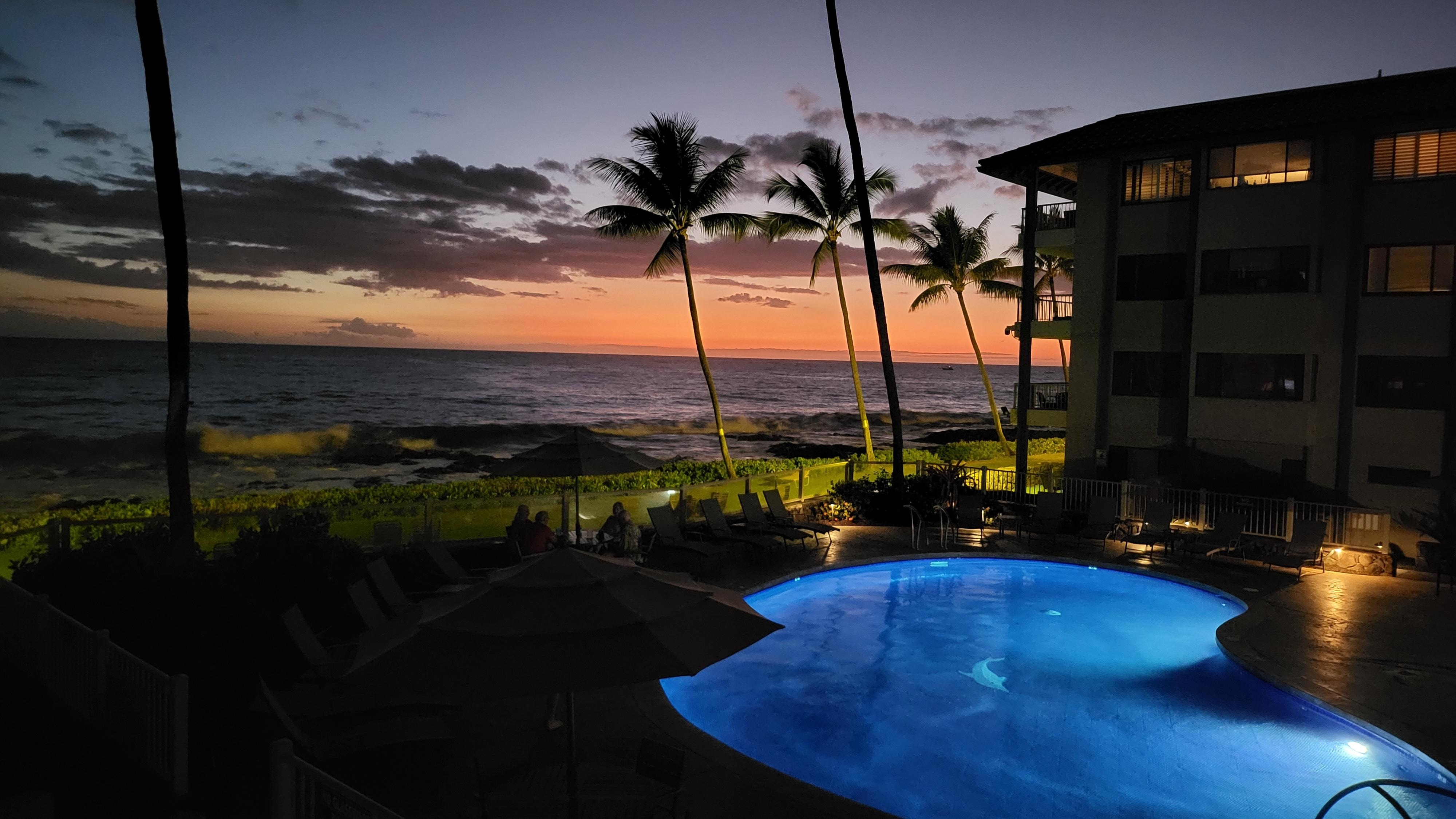 Nightly sunset from balcony.