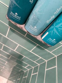 Mold under soaps in the shower