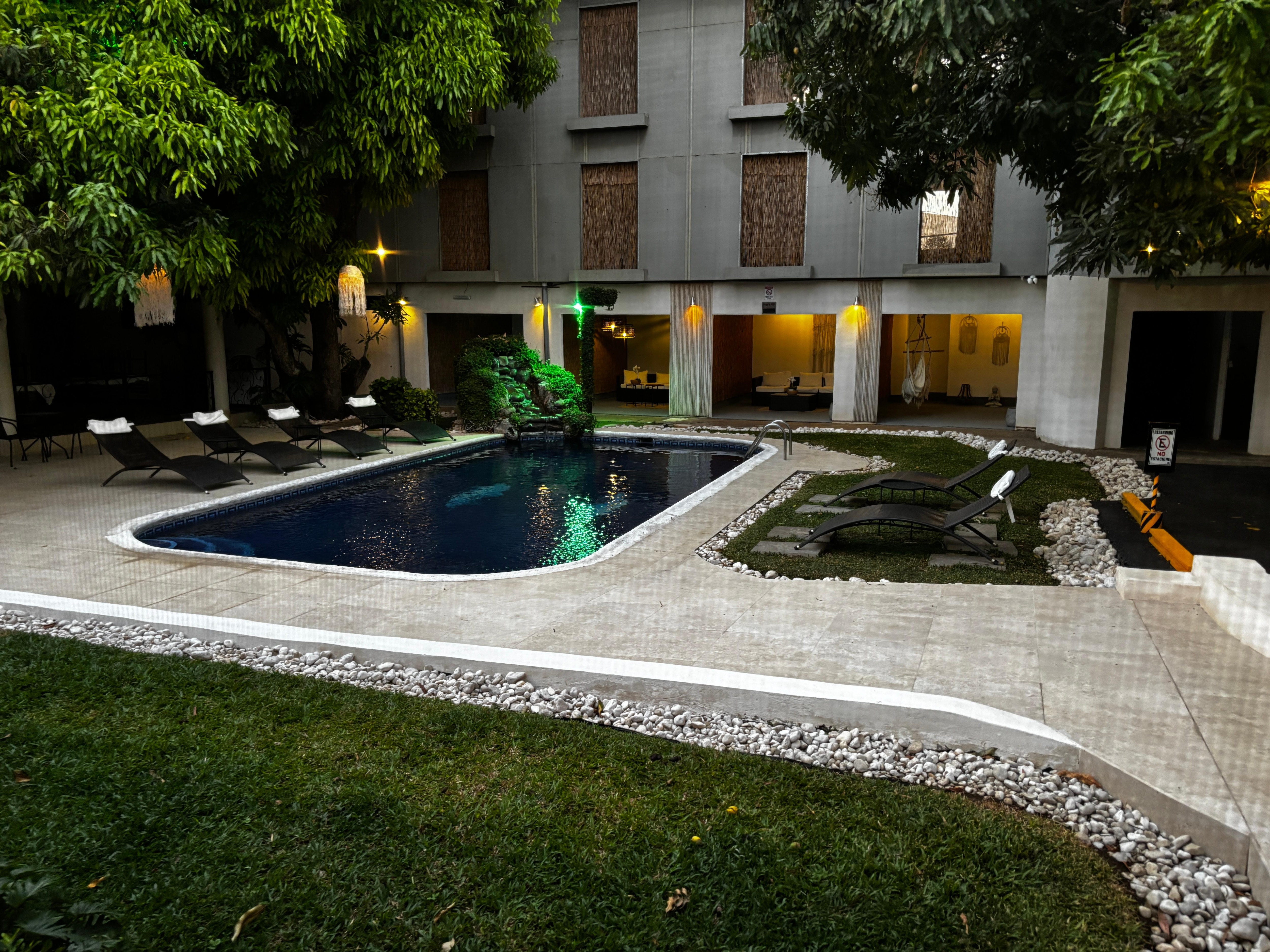 Lovely pool and cabanas