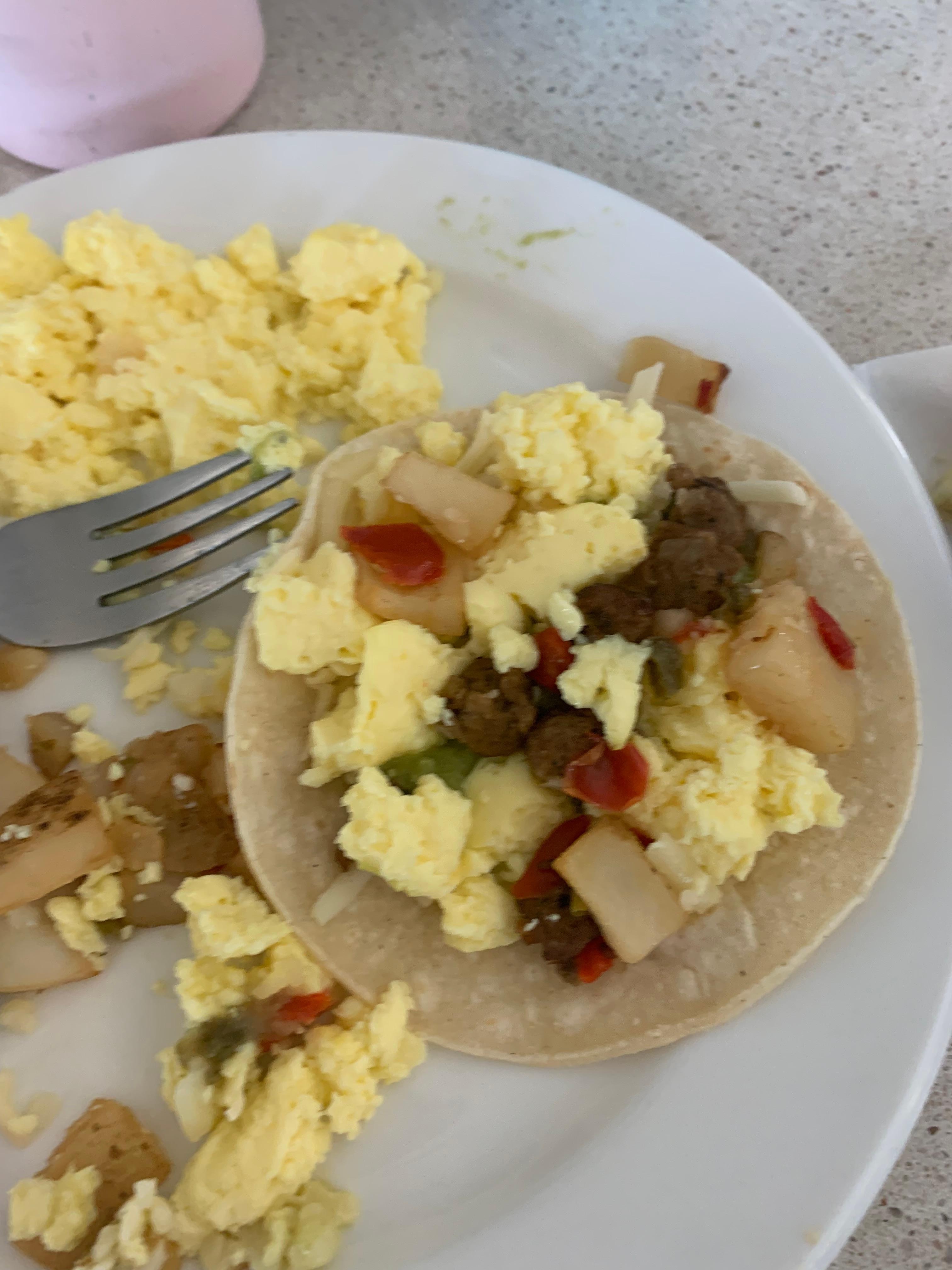 Wonderful breakfast burrito bar! 