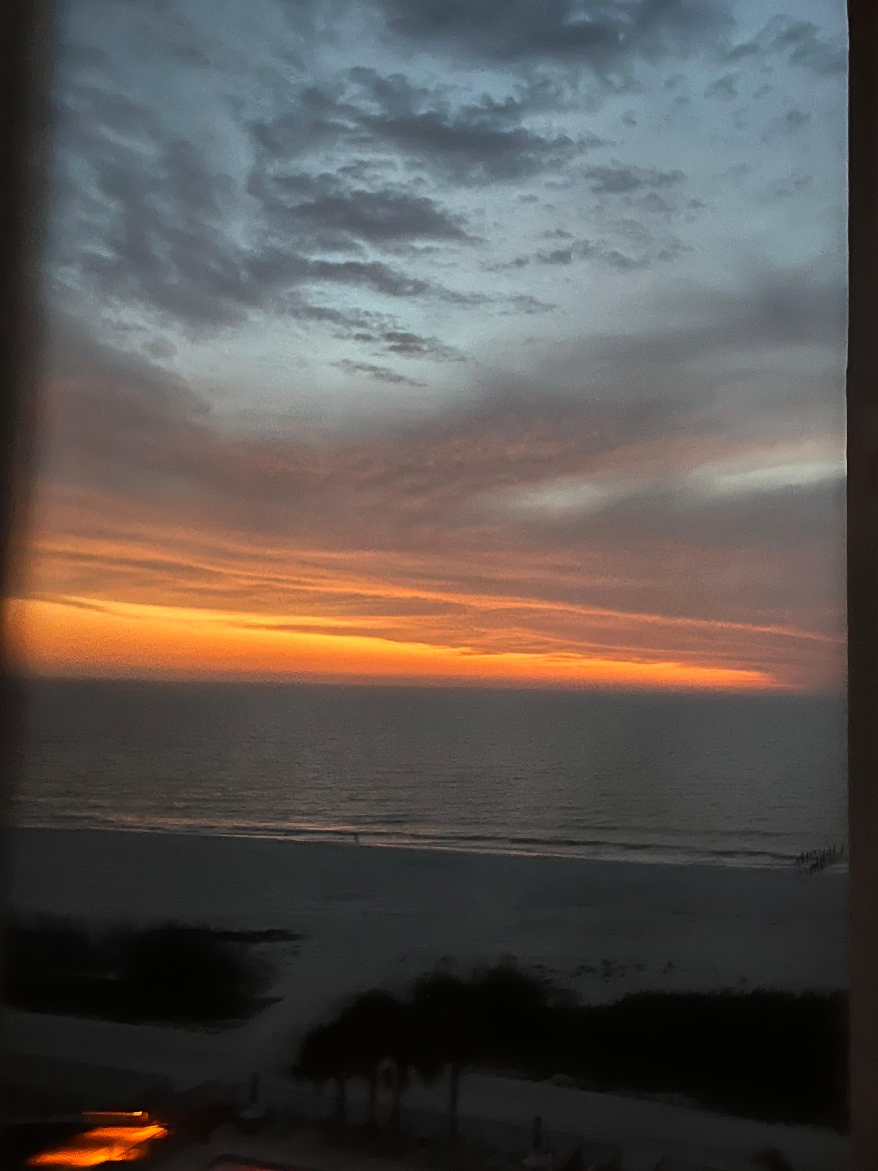 Afterglow of sunset on our final night.