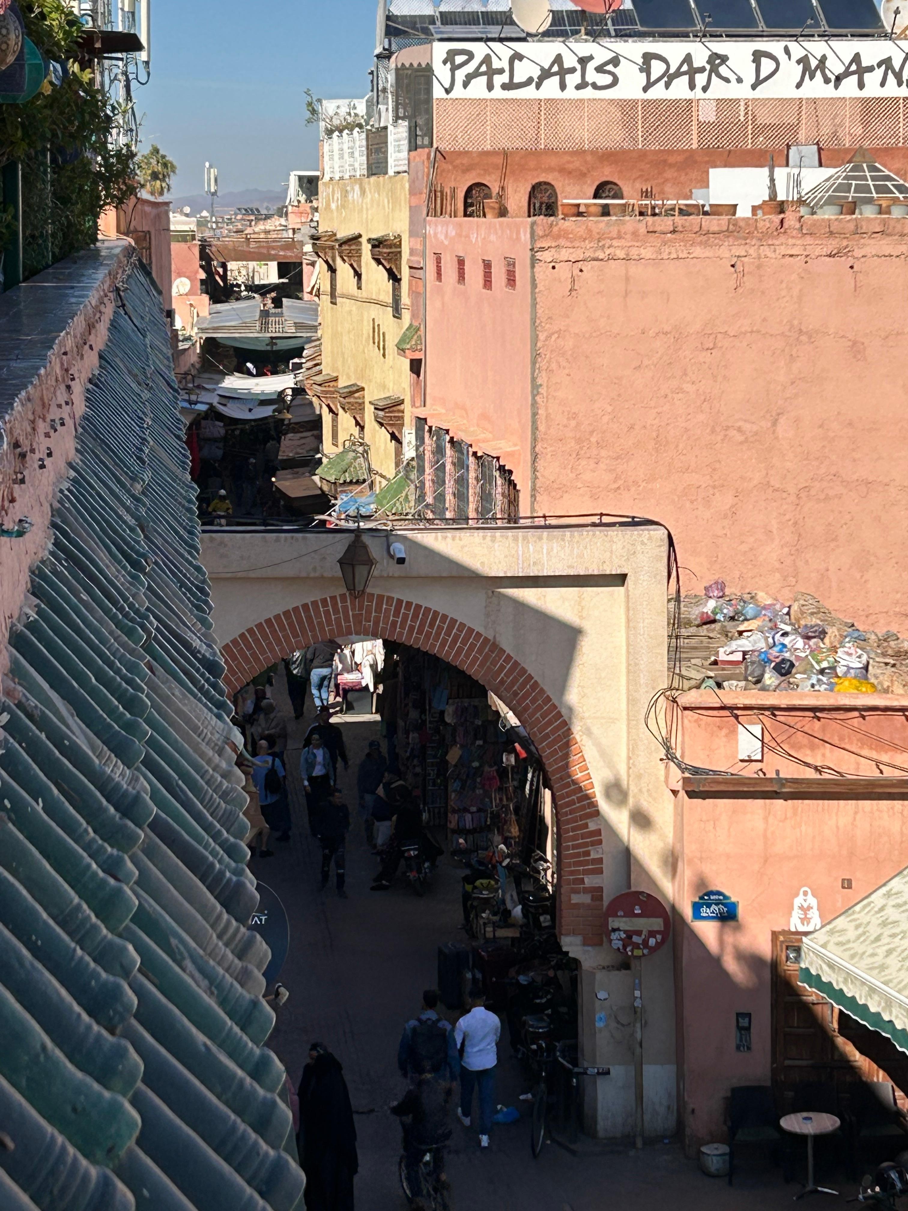 Entrance toward hotel from where taxi cab dropped us off.