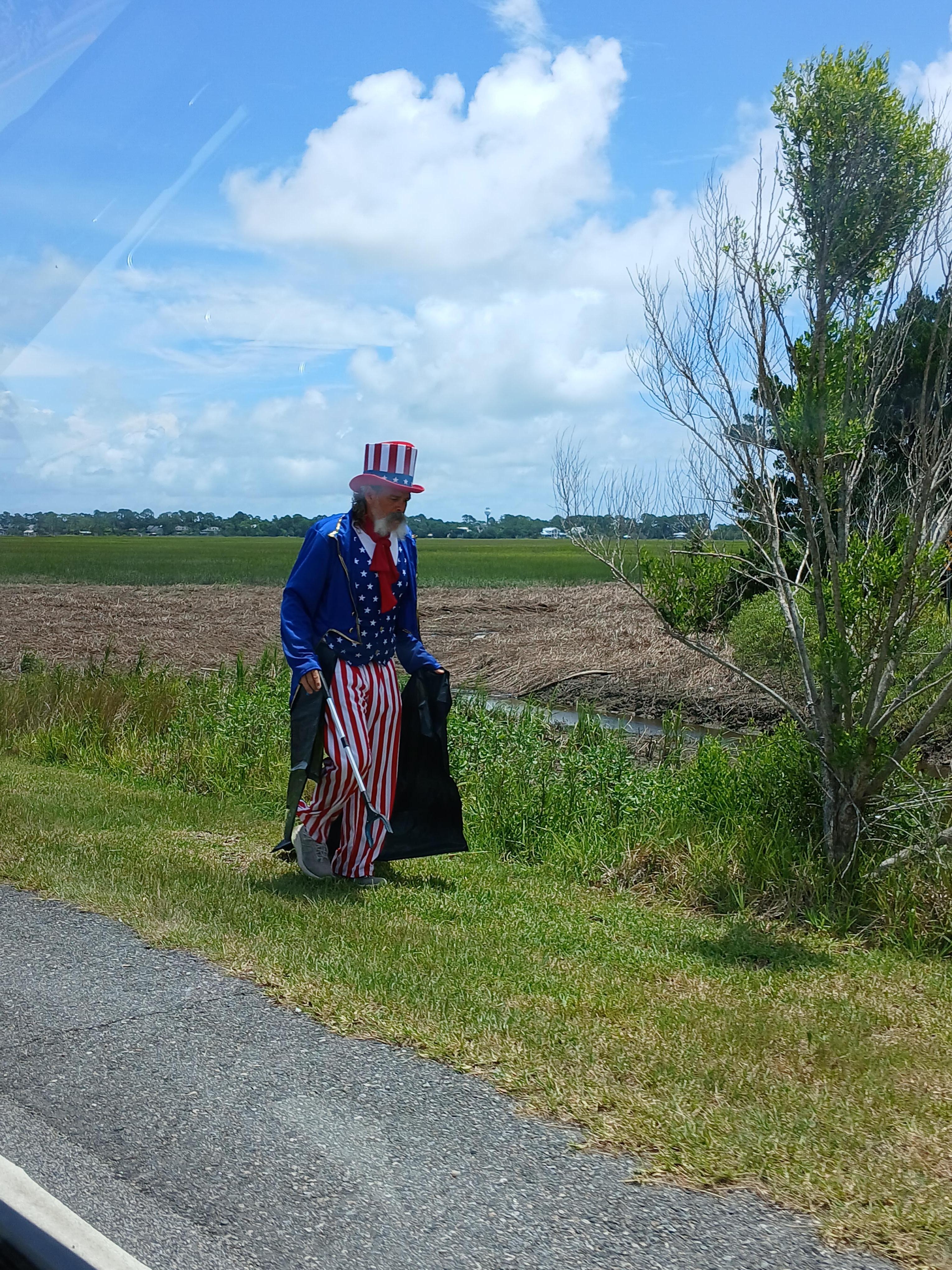 Uncle SAM keeping the roadside pleasant!