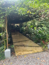 Entry to the restaurant