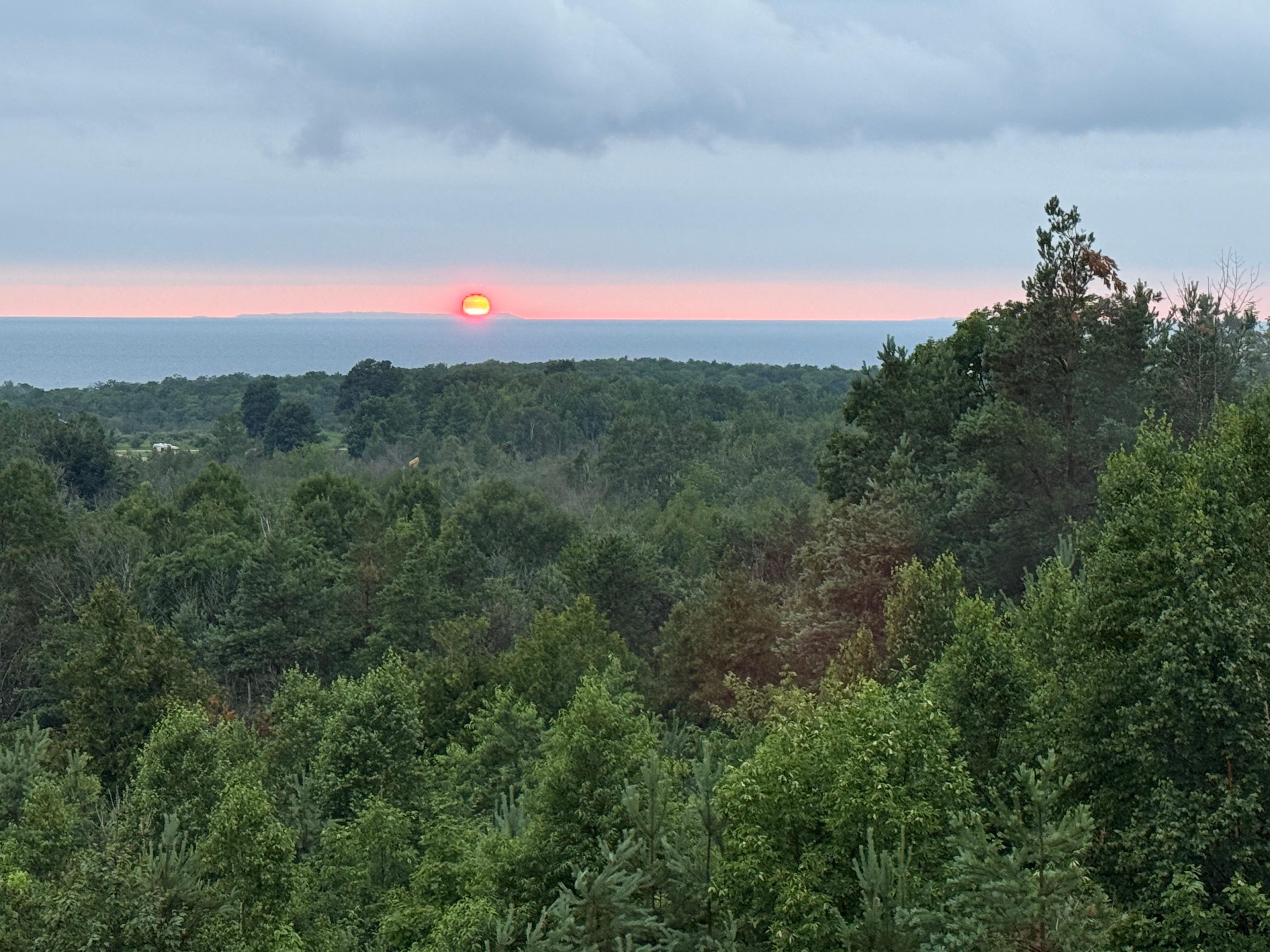 Sunset from the top balcony off the back of the home.
