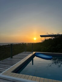 Sunset at the pool deck