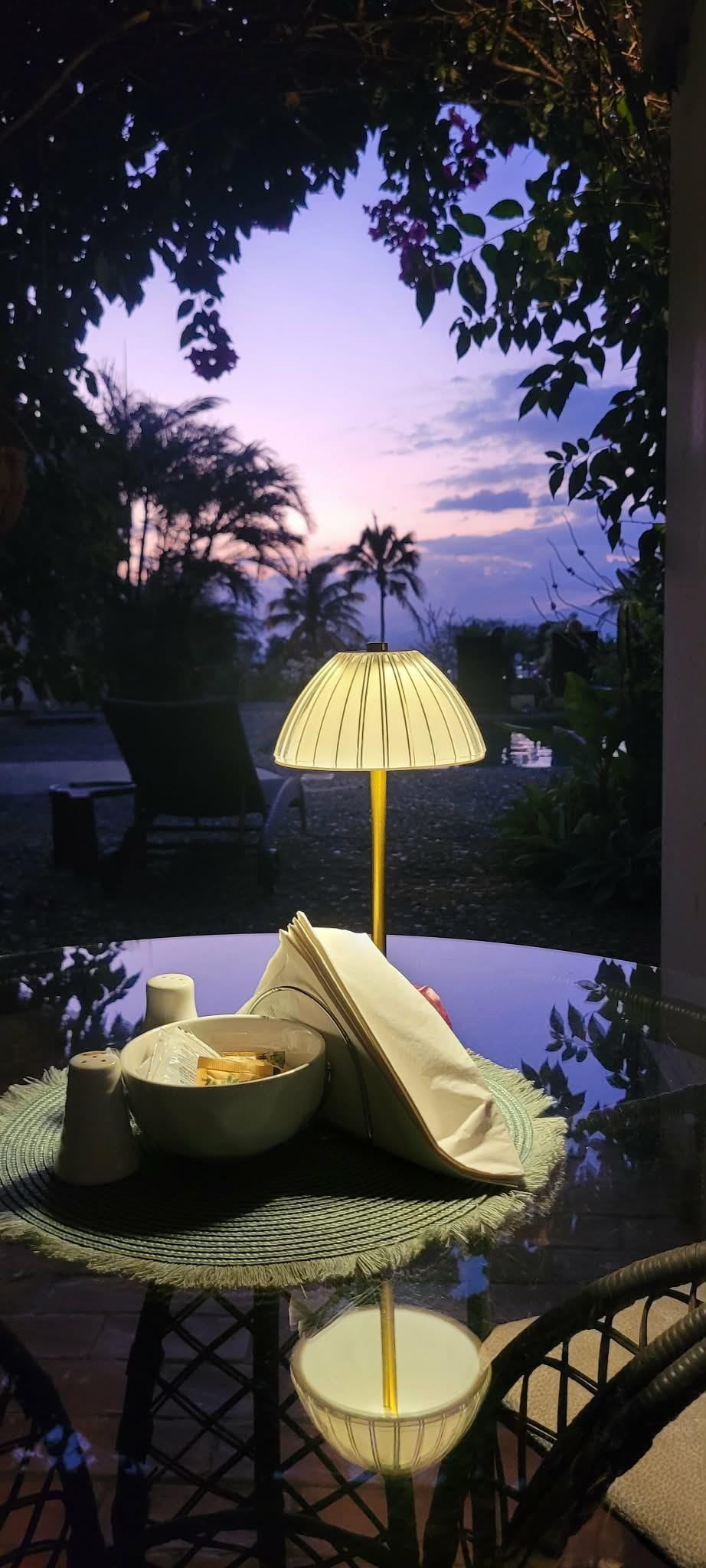 A fantastic dinner with a beautiful view!