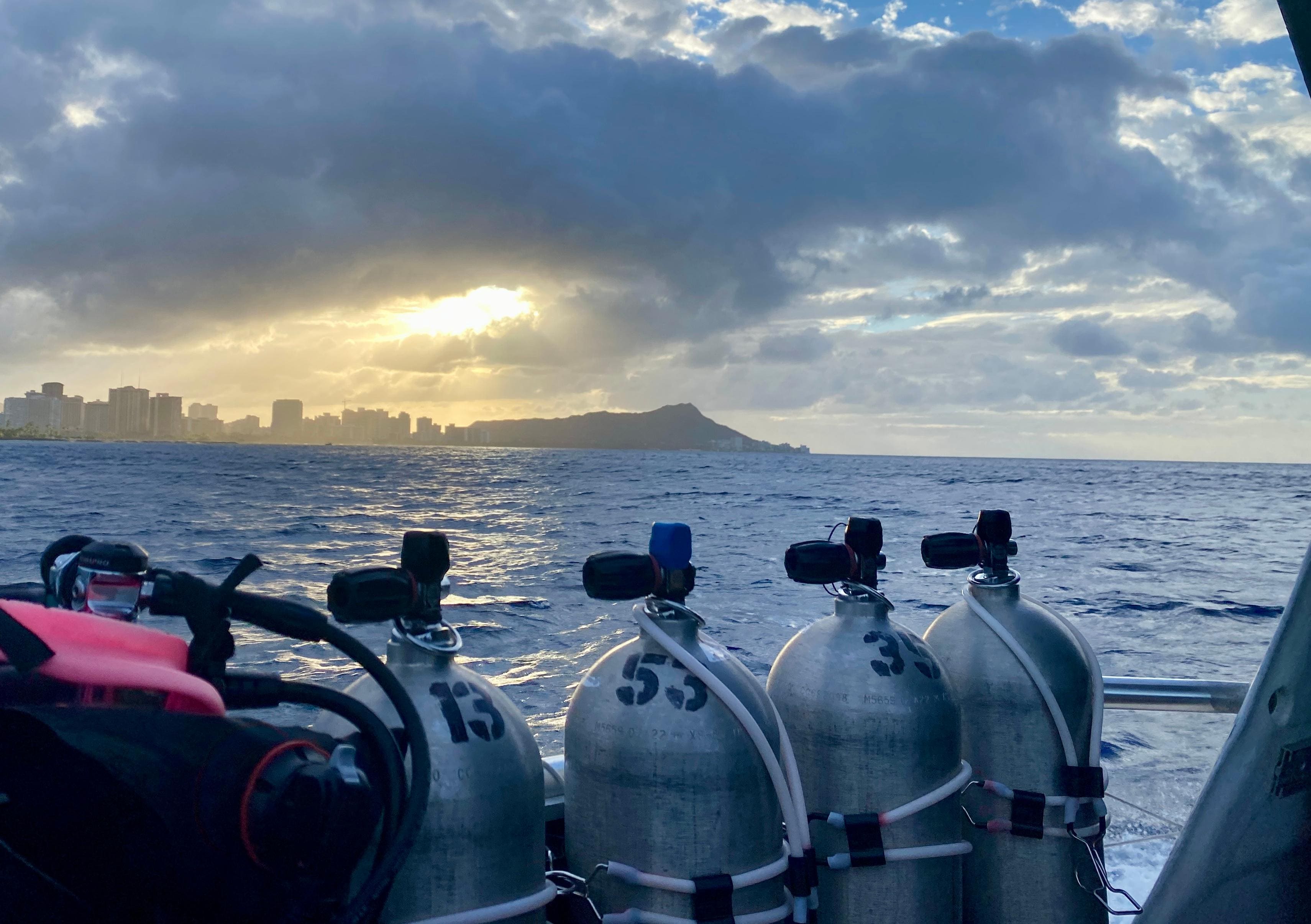 Diving South Shore under Diamond Head’s ever vigilant gaze