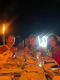 Private dinner on the beach!