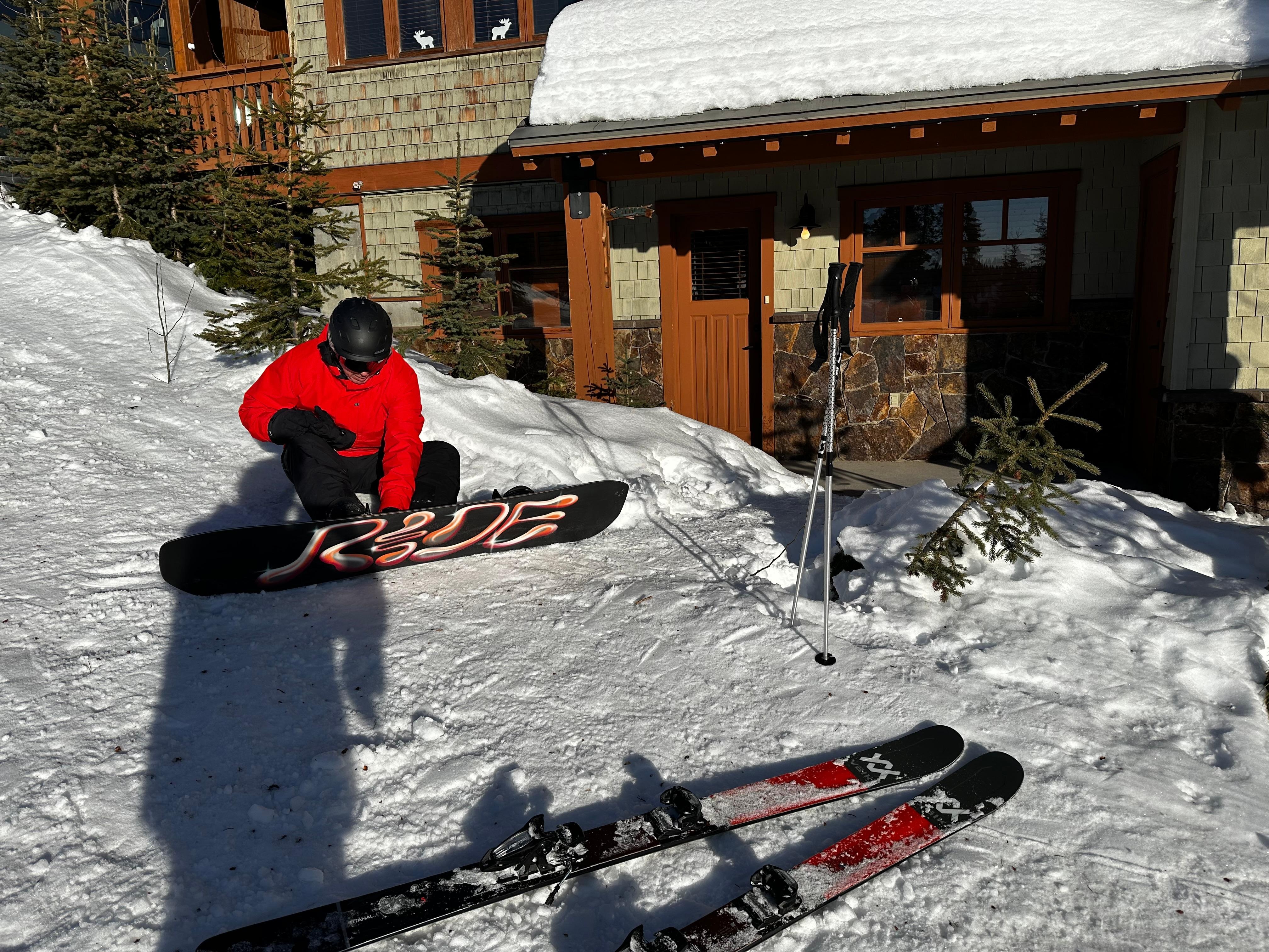 Excellent ski access from the back door. 