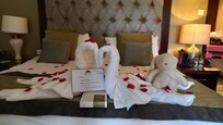 We returned to our room decorated which was a lovely surprise.