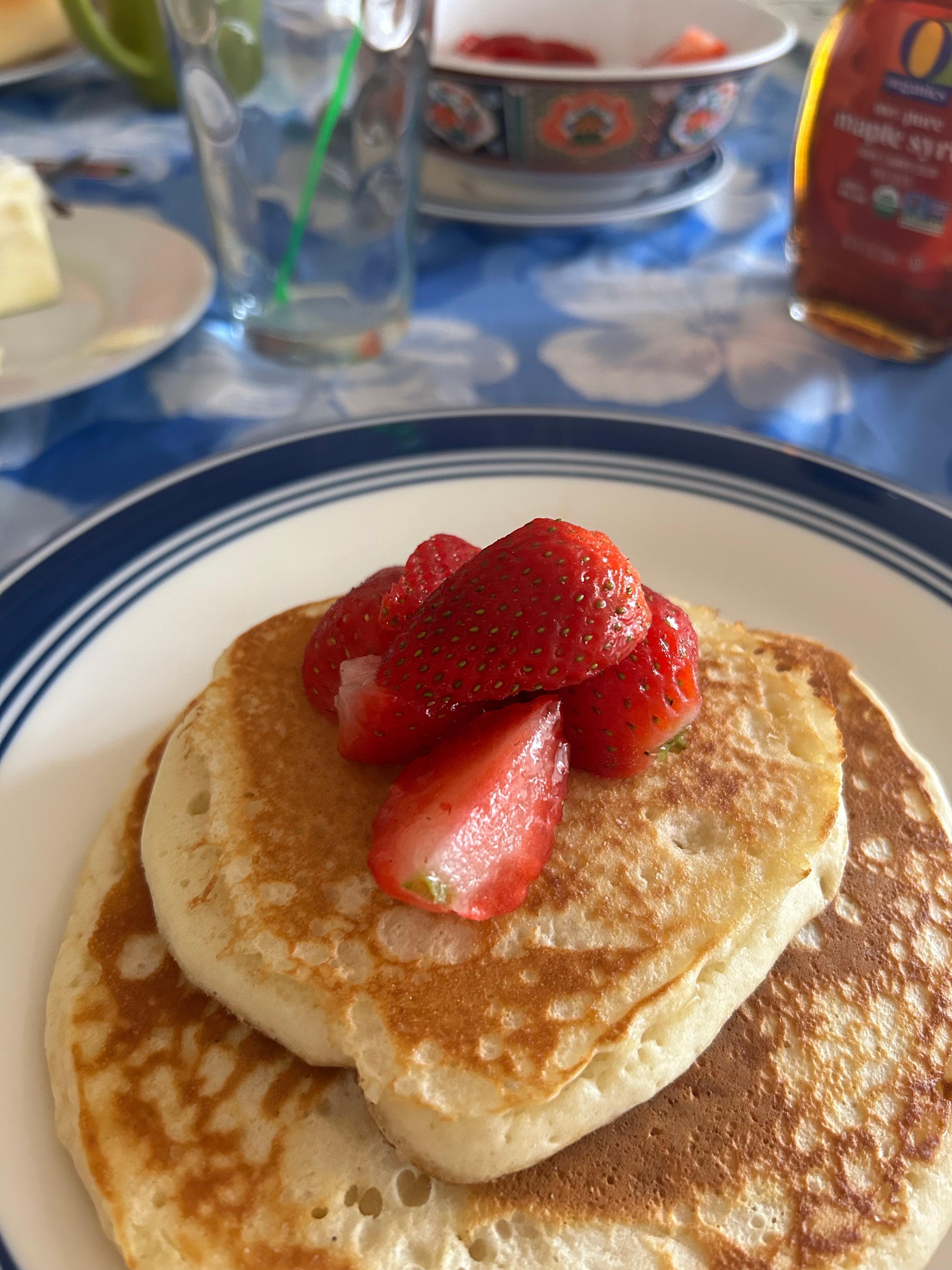 We had all kitchen utensils to make our own rugged pancakes.