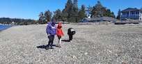 The kids loved looking for interesting rocks on the beach.