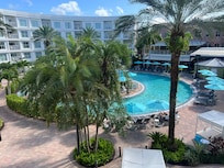 This was the picturesque view we had from our balcony
