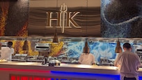 Hell's Kitchen restaurant in Foxwoods casino, 18 minutes away