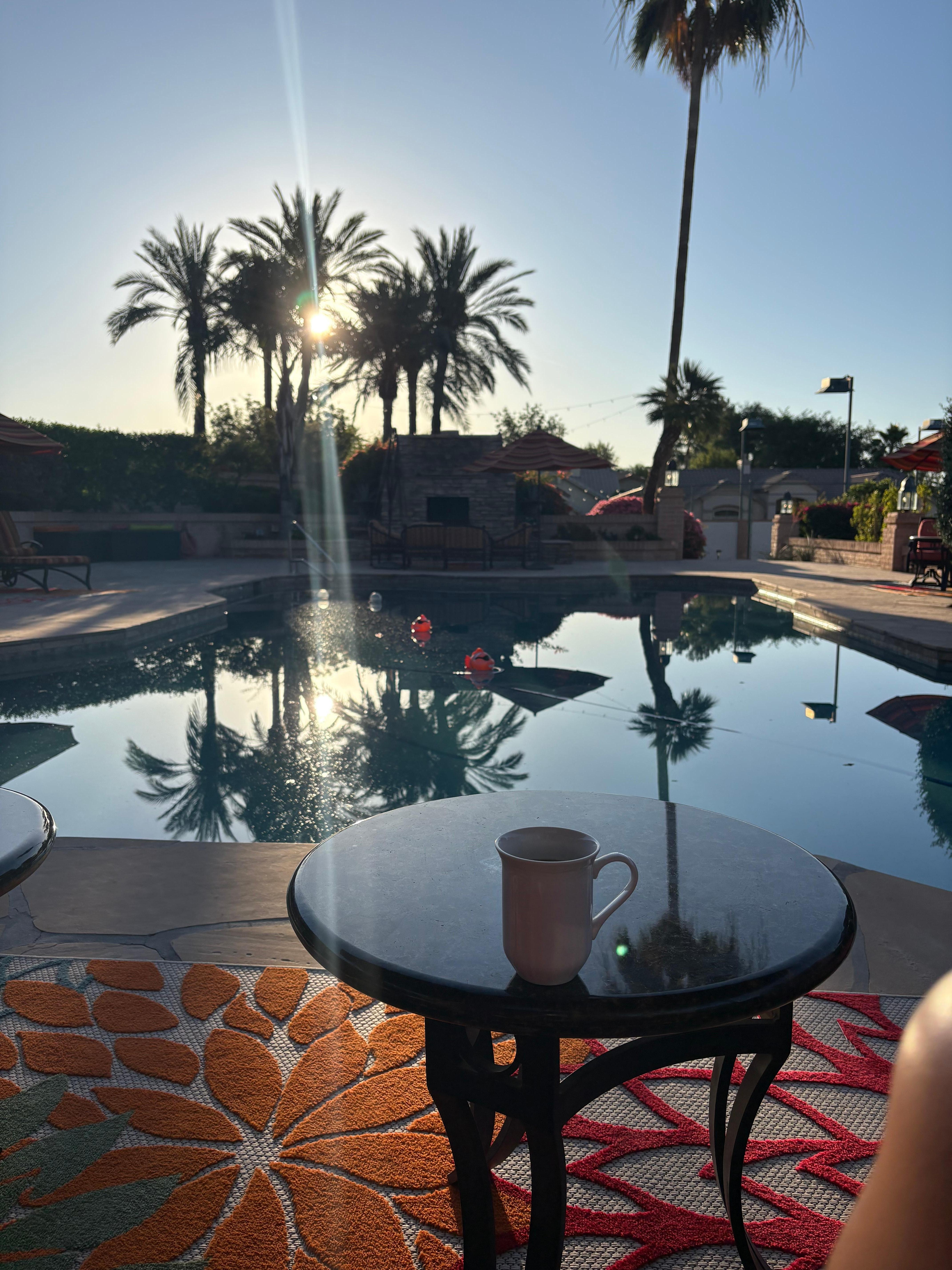 Perfect spot to enjoy your coffee and watch the sun come up! 