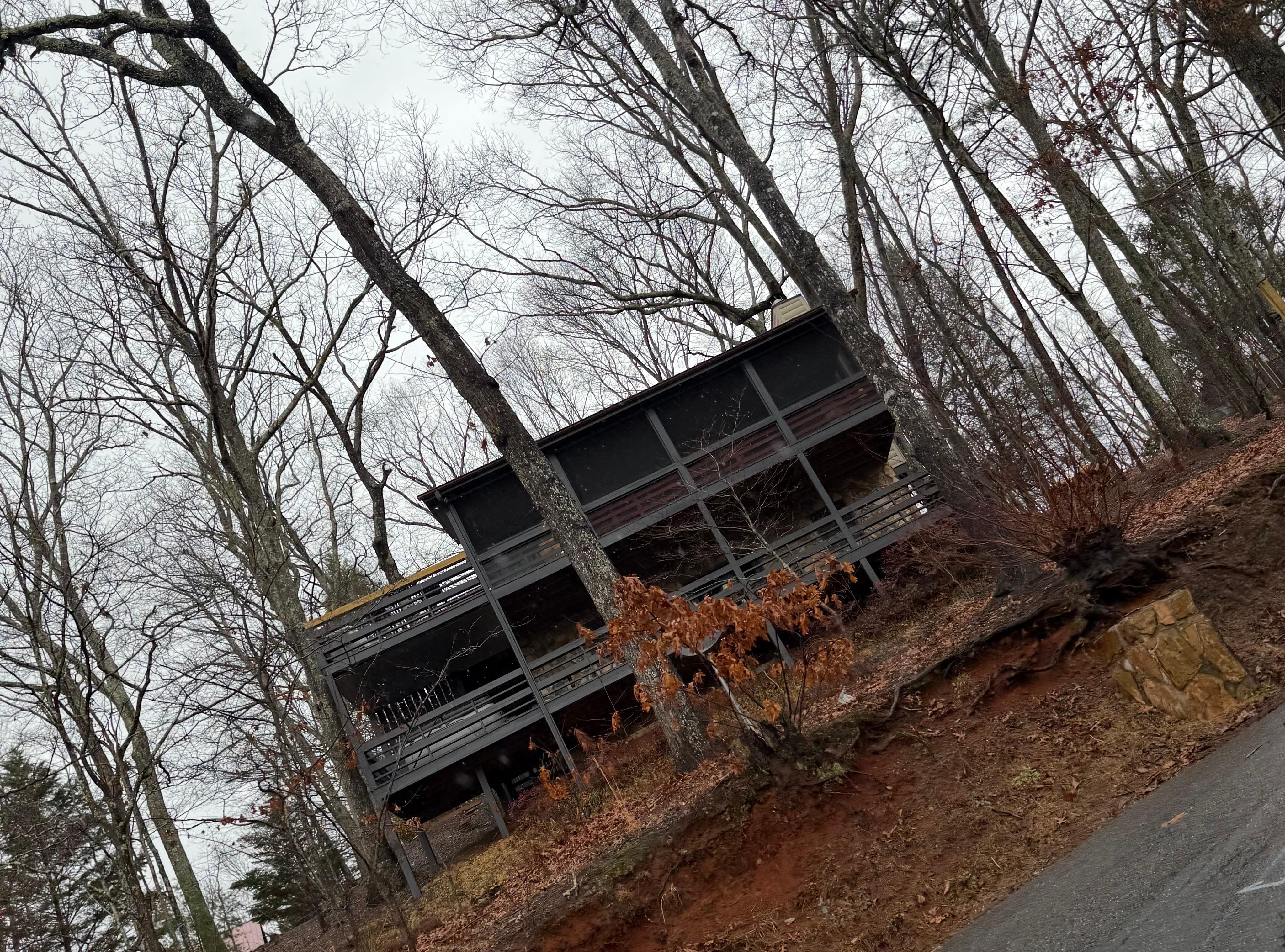 The back of the cabin. 