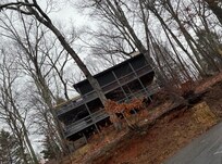 The back of the cabin.