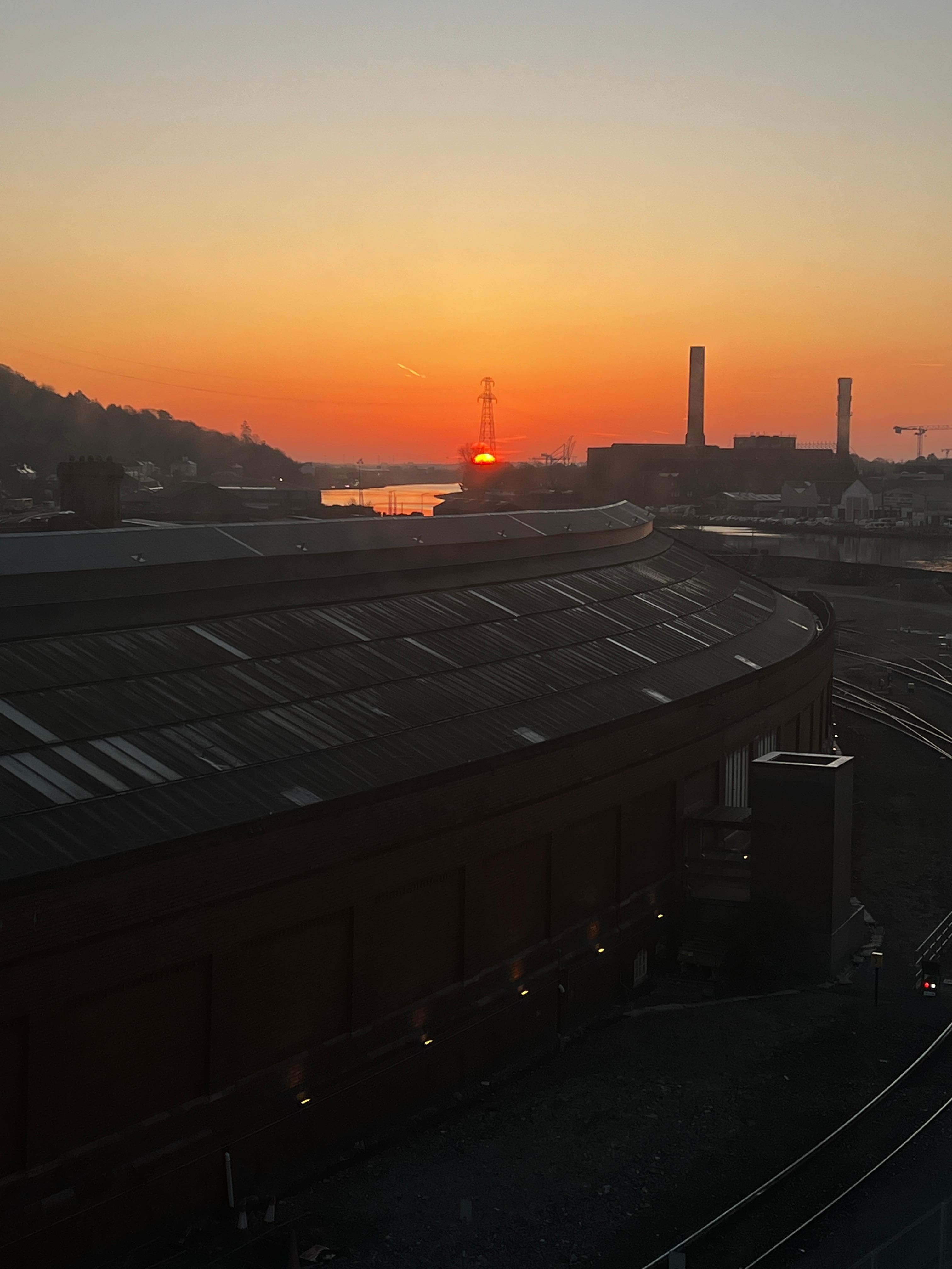 View from our hotel room and seeing the sunrise 