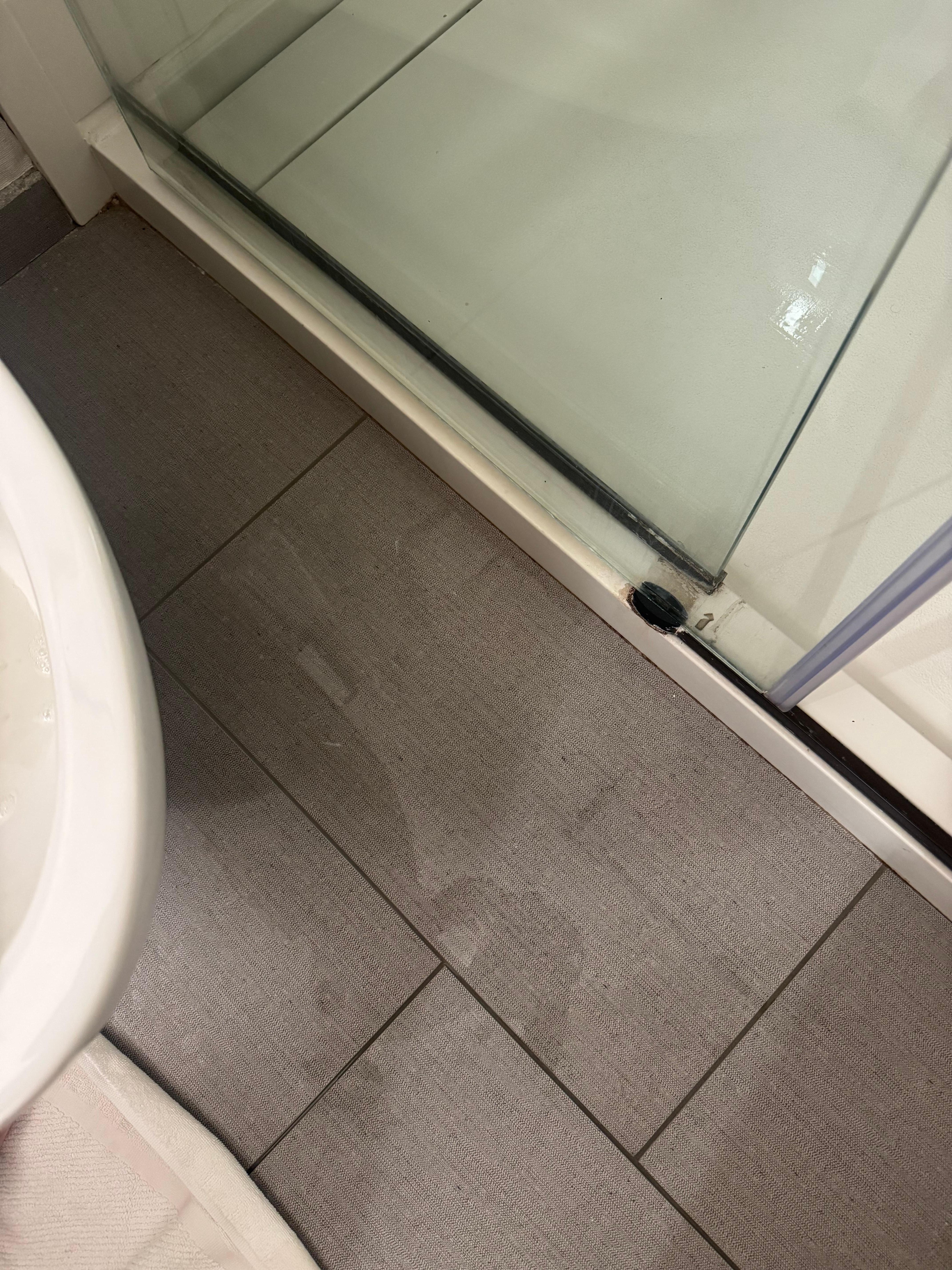 Water on floor again in the morning.