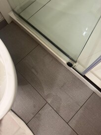 Water on floor again in the morning.