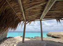 View from lower chill out area by ocean