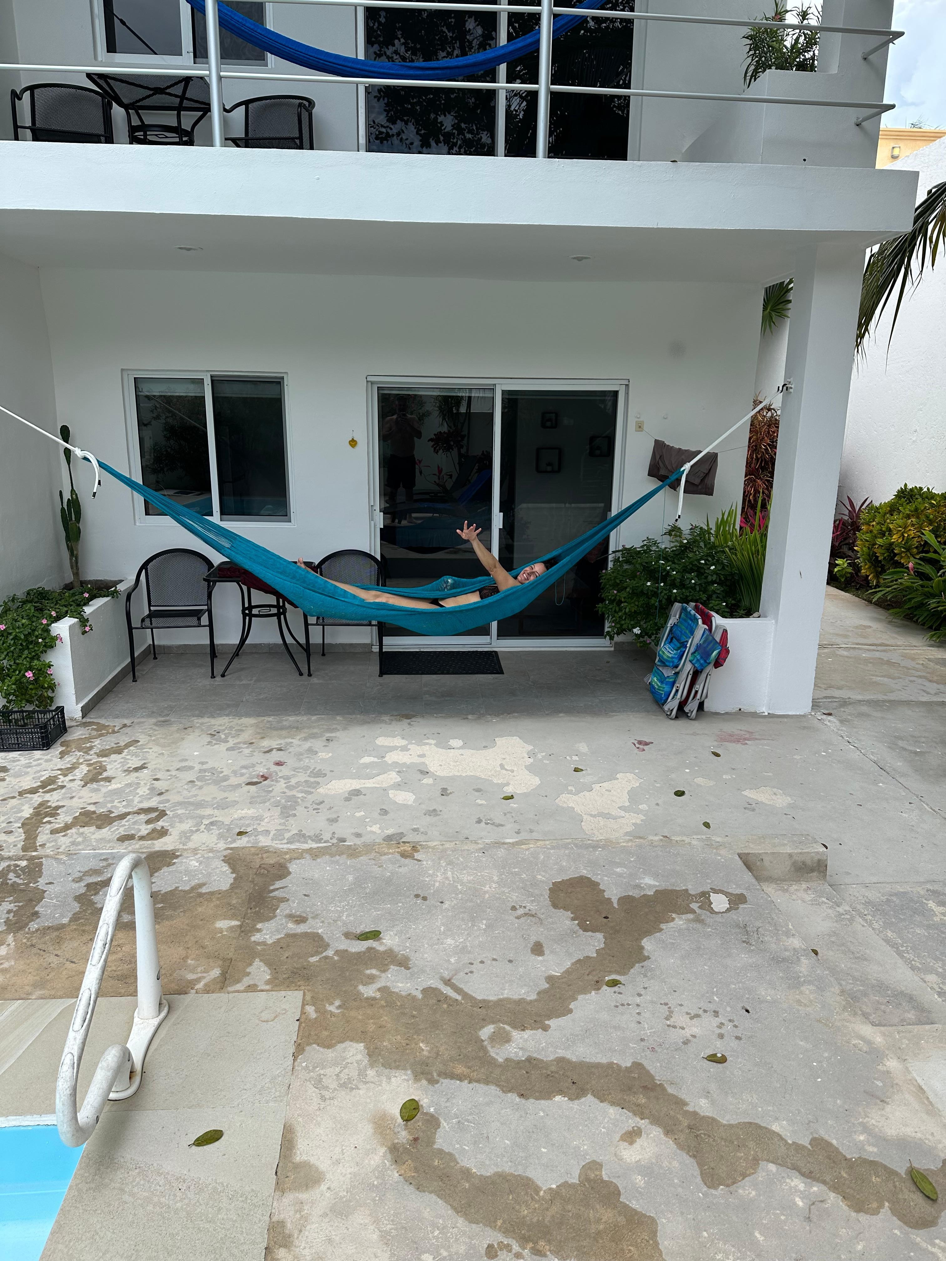Lazy day in the hammock by the pool.