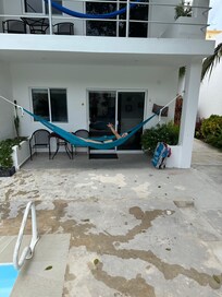 Lazy day in the hammock by the pool.