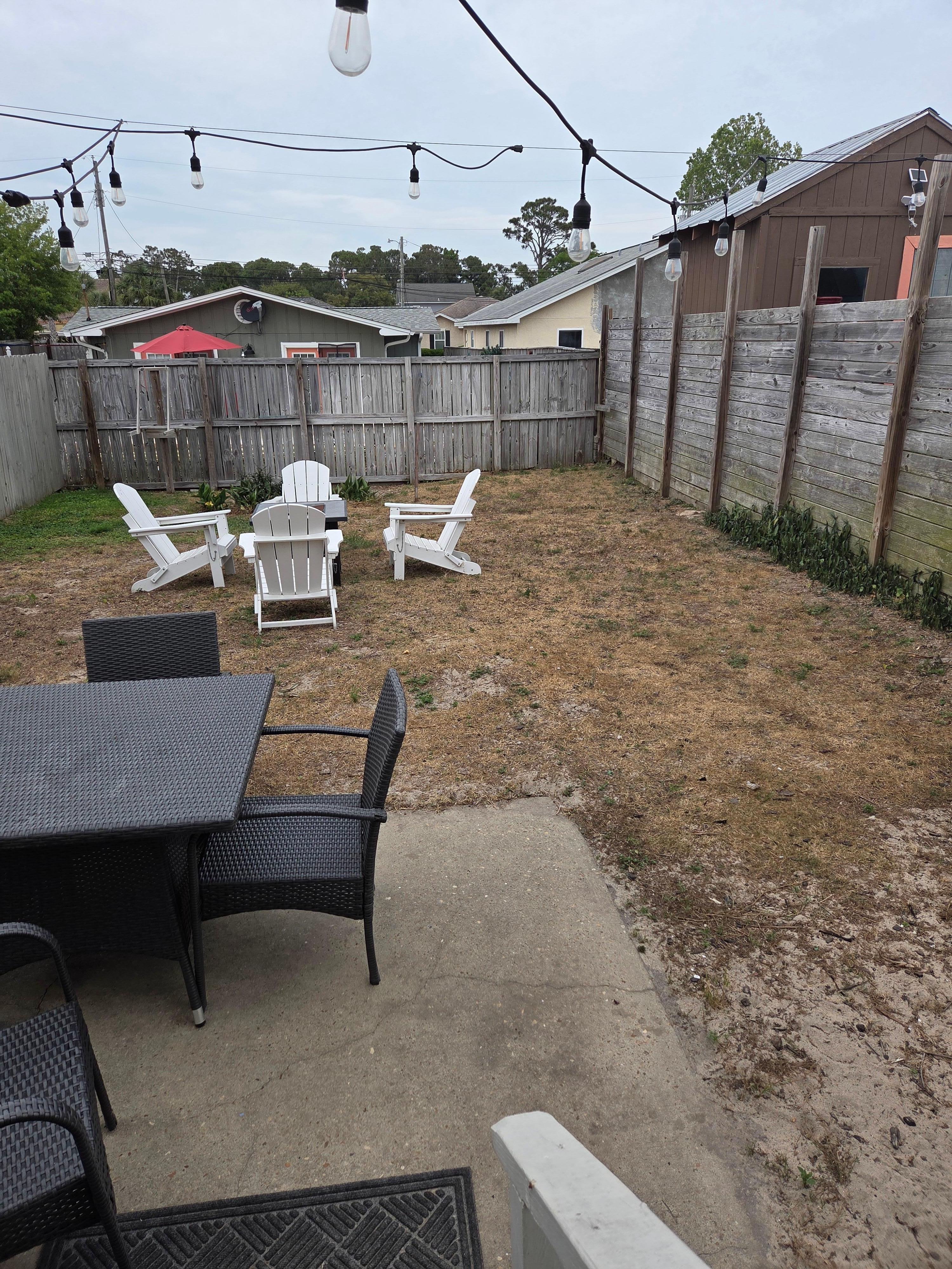 The back yard