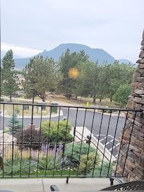 View from our balcony of the rear of the hotel!